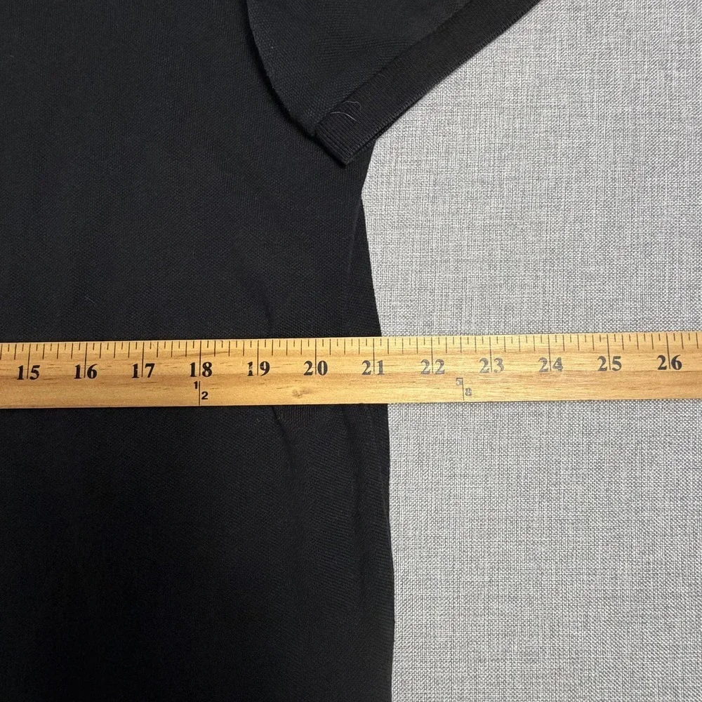 Polo Ralph Lauren Polo Shirt Mens L Black 100% Cotton Short Sleeve Classic Fit